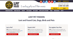 Desktop Screenshot of lostpetfinders.com.au